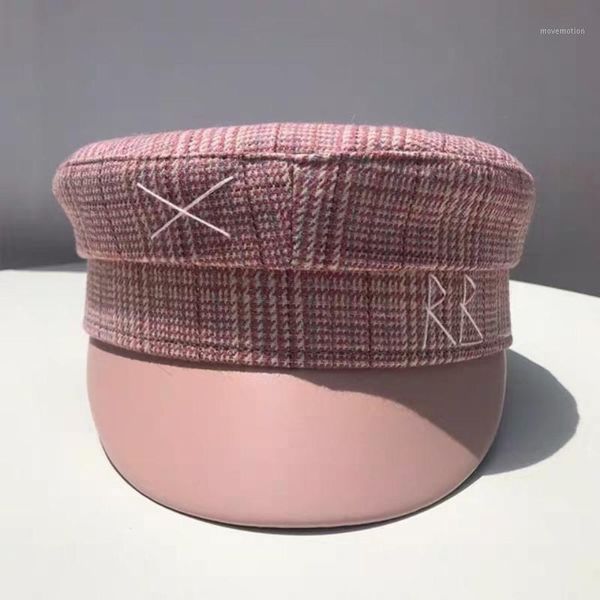 

new women beret caps outdoor leisure sports sun caps elegant lady kawaii pink flat cap1, Blue;gray