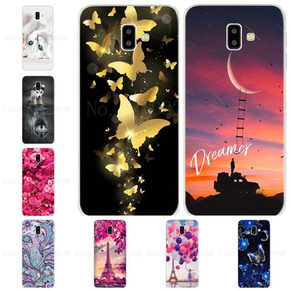 

silicon case samsung j6 plus sm-j610fn/ds full protection soft tpu back cover for galaxy j6+ sm-j610g bumper phone shell bag