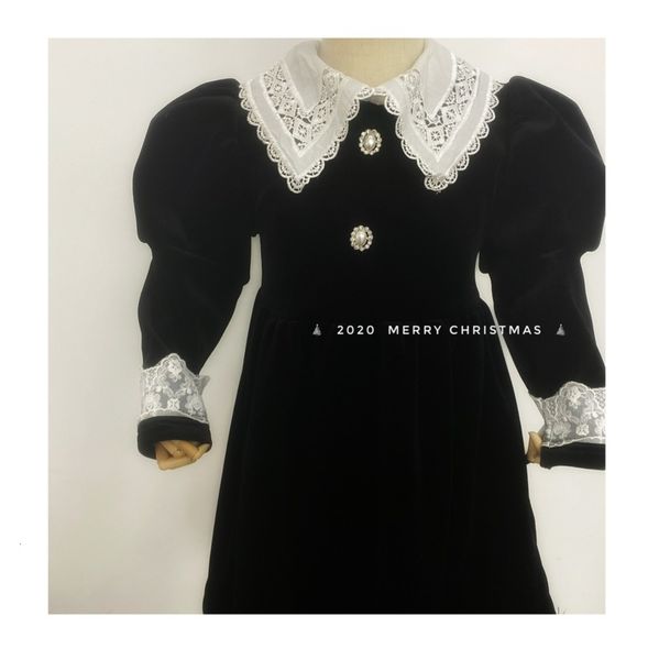 

2020 korean princs skirt girls' christmas children's plush veet drs, Red;yellow