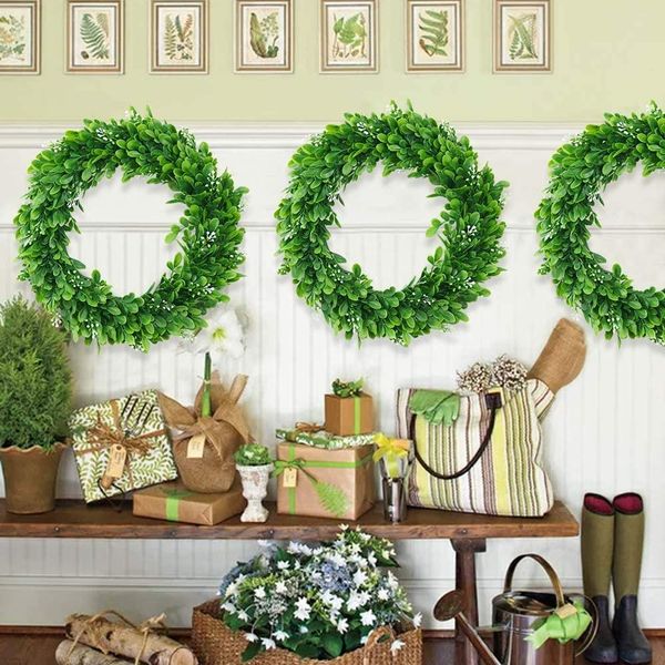 

artificial bodhi green leaf plant wreath wedding holiday supplies door decoration diy p props plant flower wall home decor jllokw