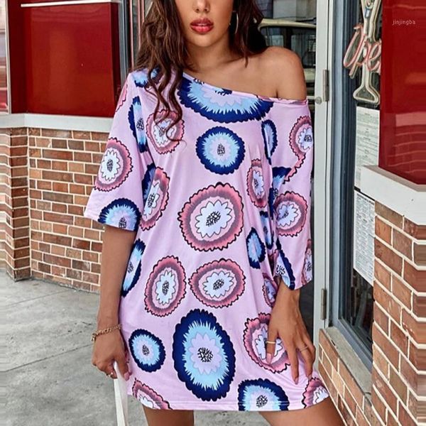 

women party dress fashion stripe print casual long sleeve o-neck loose plus size mini dress plus size vestidos autumn 20201, Black;gray