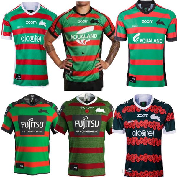 

new south sydney rabbitohs home anzac rugby jersey 2020 nrl rugby league jerseys australia maillot de rugby sise:s-5xl, Black;gray