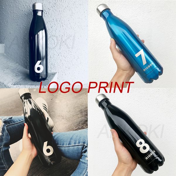 Personalisierte Anpassung doppelwandige isolierte Vakuumflasche Edelstahlflasche für Wasserflaschen Thermos Gym Sports Shaker LJ201221