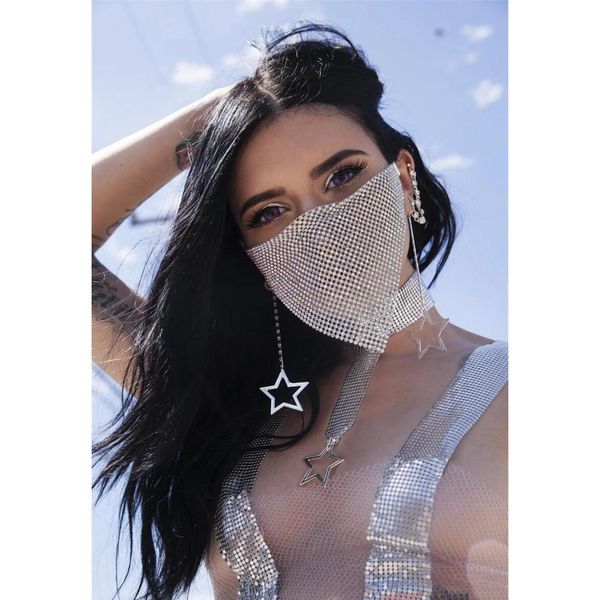 

shiny diamond masks nightclub party veil rhinestone club party carnival mask halloween stage performance mysterio jllruk eatout