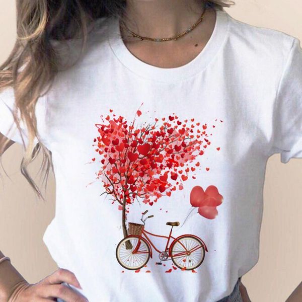 

bicycle vogue t shirt women summer casual tshirts tees harajuku korean style graphic 2020 kawaii female t-shirt,drop ship, White