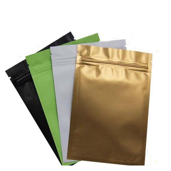 

gold/green/black/white color metallic mylar storage bags flat bottom black aluminum foil small zipper plastic jllnxf sport777