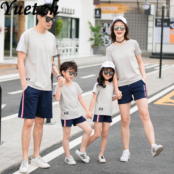 

2020 women men sport suit sportswear family girls boy sportsuit outdoor climbing casual travelling clothes t-shirt shorts1, White;black