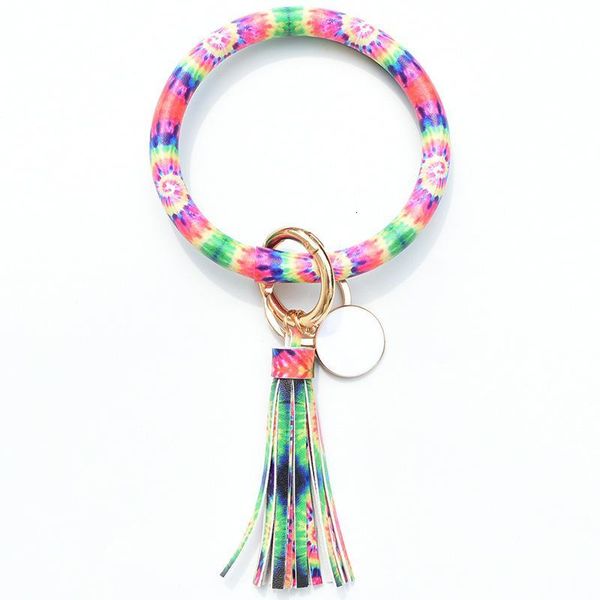 

bangle tassel bracelets pu leather new fashion key holder o keychain wristlet bracelet wristband keyring party favor gif, Silver