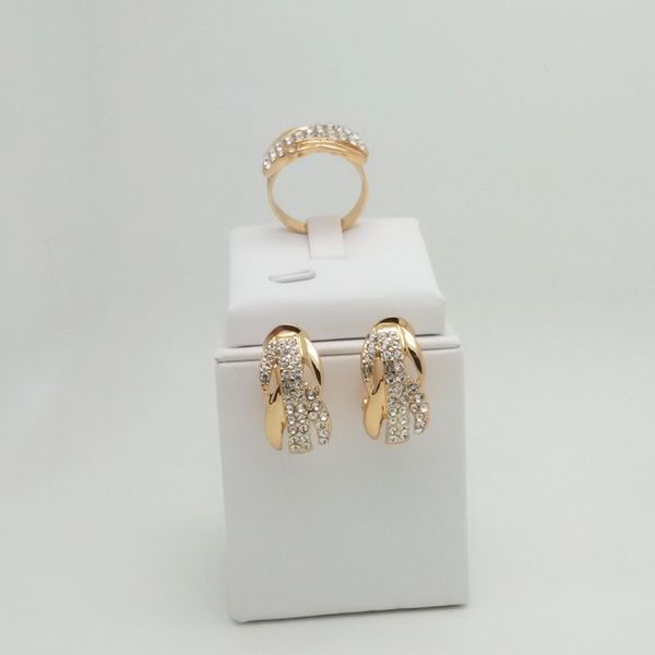 

kingdom ma nigerian wedding bridal dubai gold color sets african beads necklace bracelet jewelry set q1219, Golden;white