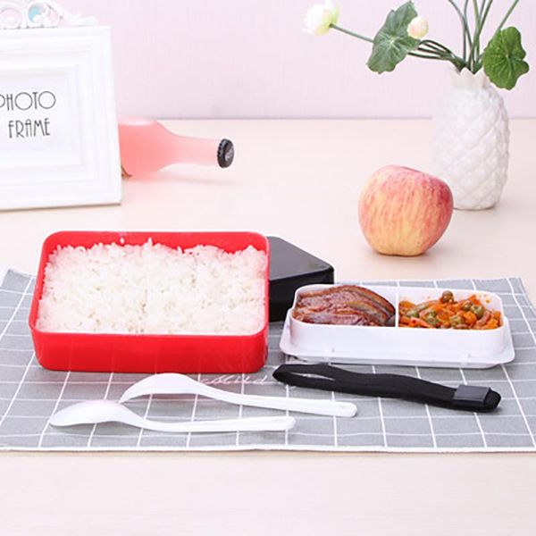 

baispo микроволновый пенч-коробка креативное отопление двойные слои с ремнями пищевая контейнер студент офис суши бенто коробка для детей wm