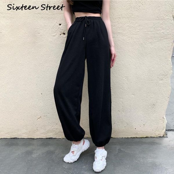 

black sweatpants women baggy harem pants casual loose korean style autumn winter fashion new trousers femme streetwear 2020 y2k1, Black;white