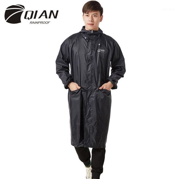 

raincoats qian rainproof impermeable long style raincoat adults waterproof trench coat poncho rain female rainwear gear poncho1