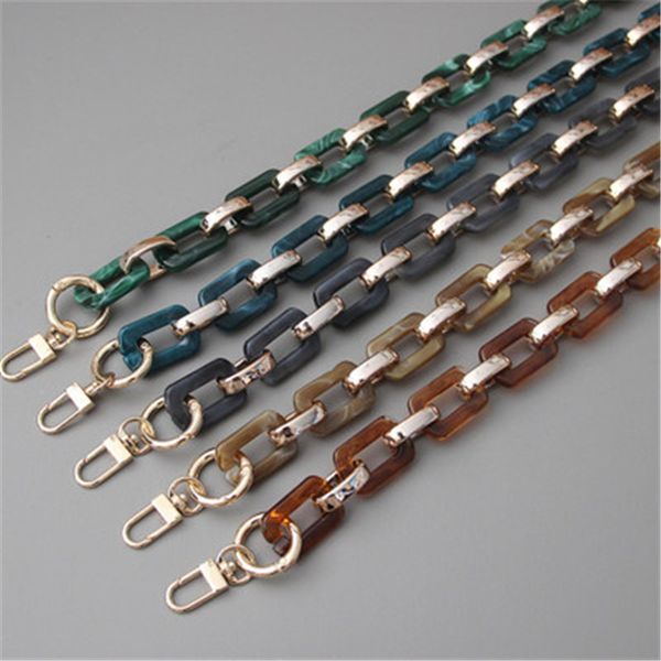 

baroque retro acrylic resin chain color resin handmade detachable thick chain sash fashionable style good, Black