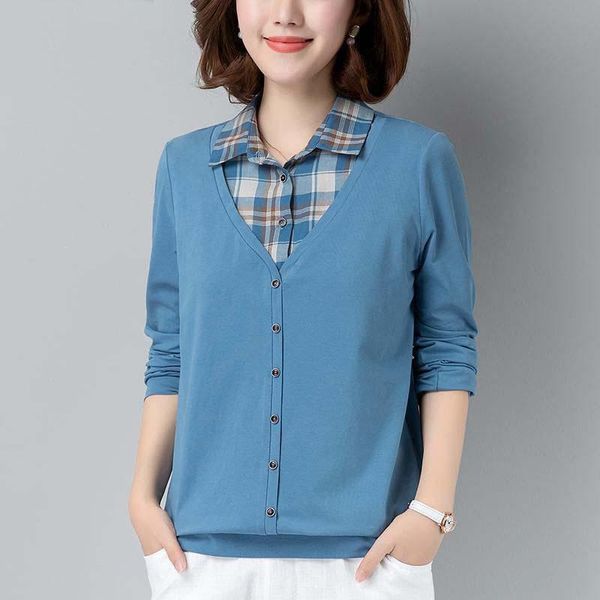 

women's blouses & shirts women spring autumn style lady casual long sleeve turn-down collar blusas sp318, White