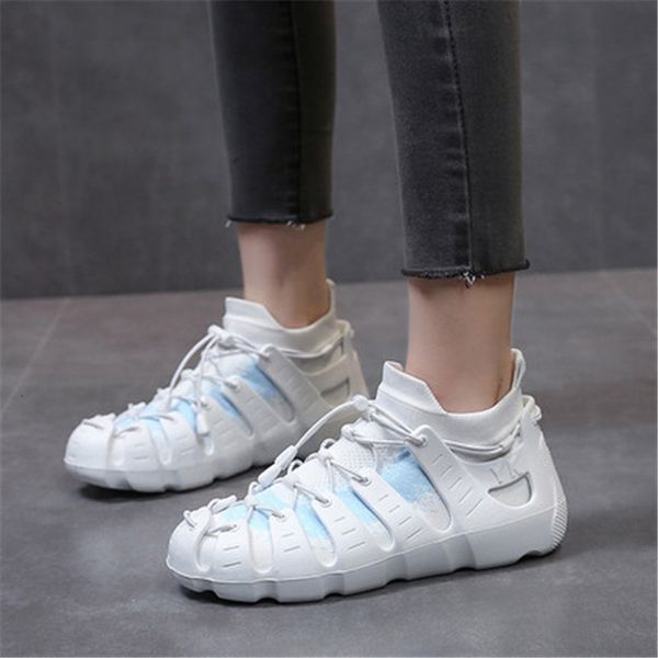 

2021 new thick women summer feminine casual breathable zapatillas mujer shoes xxvh, Black;white