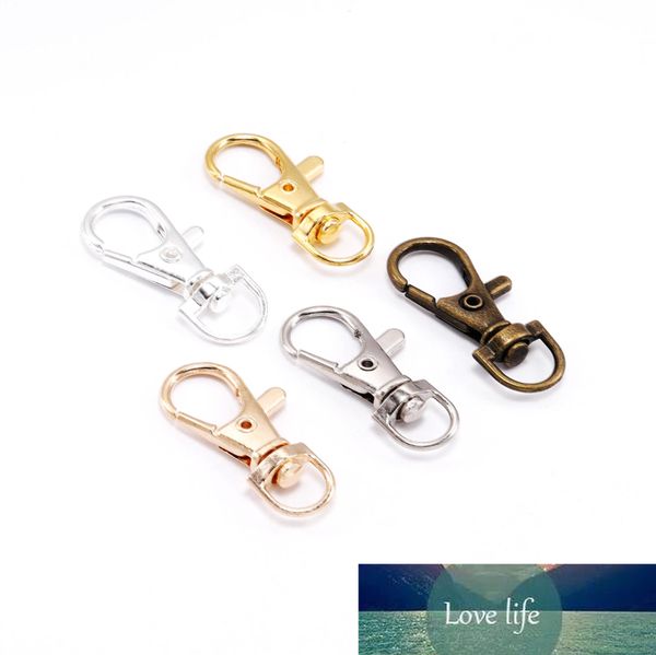 

10pcs dragon shrimp chain diy key ring pendant dog key chain accessories 360 degree luggage hardware chain sling, Silver