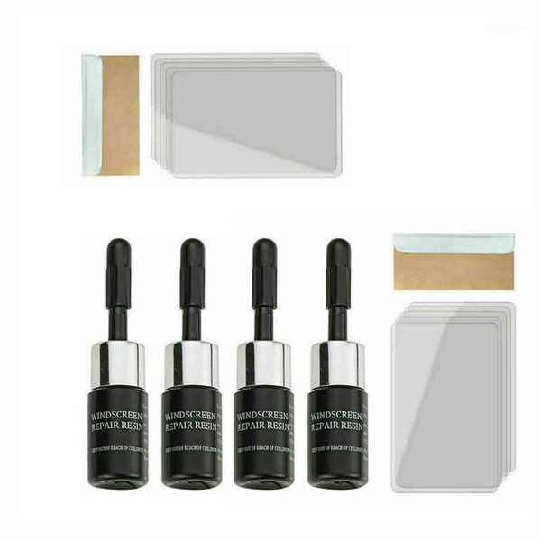 

4 pc car window glass nano repair fluid set automotive glass nano repair fluid car window crack chip tool 12ml #z1