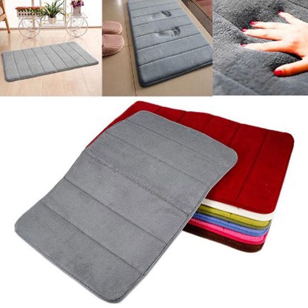 

bath mat bathroom carpet rug coral fleece memory foam bathroom mat non slip1