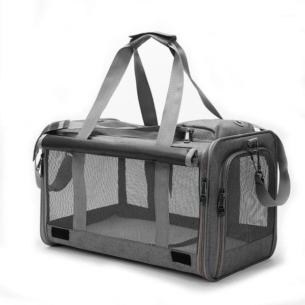 

pet puppy dog carrier nylon shoulder bag cat handbag foldable travel mesh pouch1