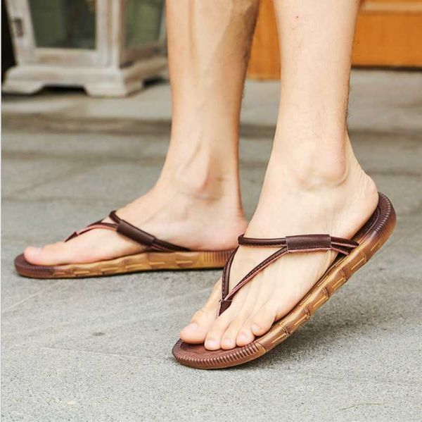 

slippers 2021 summer oxford beach shoes fashion flip-flop men slip on casual male sandals hombre slides zapatos, Black