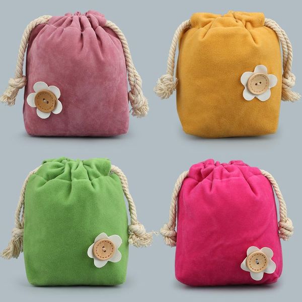 

flowers button style flannel silk fragrant bag beam port lace bag jewelry pendant travel admission flannel double layer
