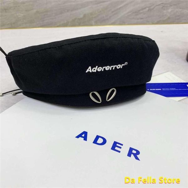 

berets adererror 2021 men women ader error alien-shaped beret front embroidered logo cosmos woven patch caps hats, Blue;gray