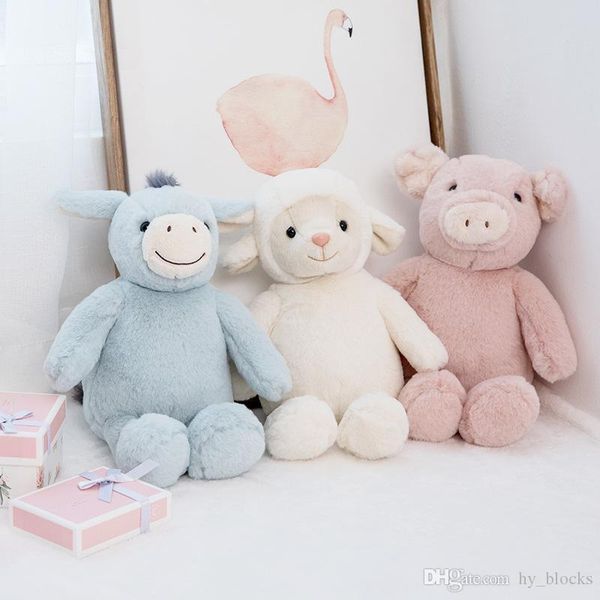 

1pc 23cm birthday plush sheep toy cute cartoon toy lamb stuffed doll soft animal pillow gift little girls llama baby oehre