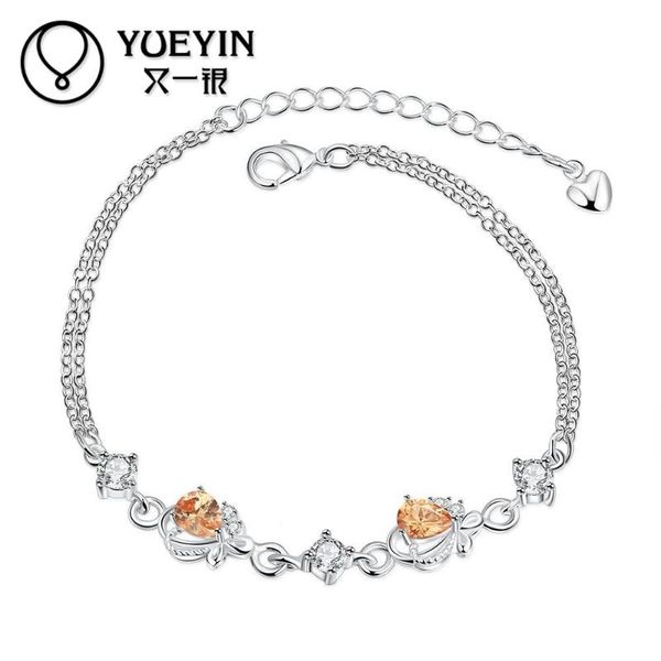 

silver plated bangles for ladies bracelet engagement jewelry bangles pulseira flower shape bracelet, Golden;silver