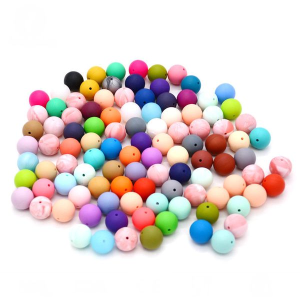 

20pcs diy silicone beads 20mm round shape soft chew bpa silicone beads for baby diy jewelry pacifiers clip teether q1214
