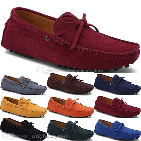 

2107 new fashion mens casual shoes leather british style spring couple genuine peas scrub men drive lazy man overshoes outdoor comfortable b, Black