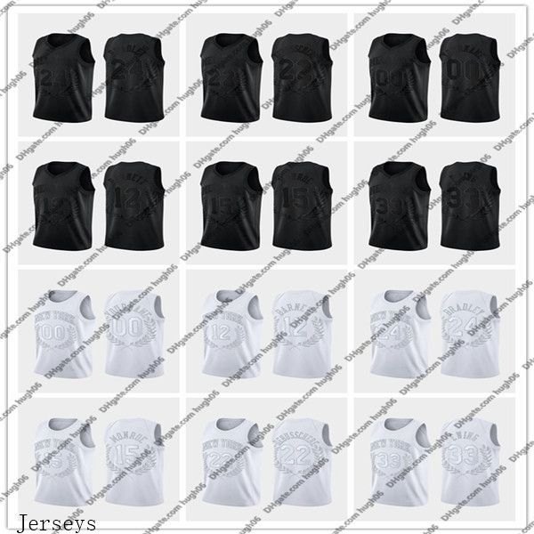 

мужчины новые ники йорк knox barrett porzingis 30 рэндл баскетбольная майка r.j. юлиус кевин город слава ограничена пенсионерный джерси, Black