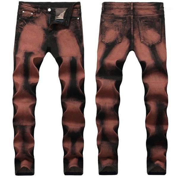 

men's jeans designer mens clothing ripped destroyed slim denim pants casual skinny jean ruched biker motorcycle for men1, Blue