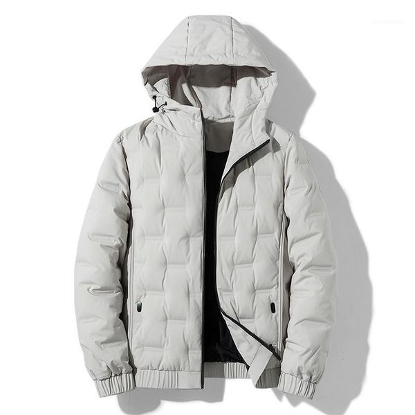 

winter jacket coat men 2020 new white duck down parka men warm thick cotton jackets fashion casual hooded parkas clothing1, Black