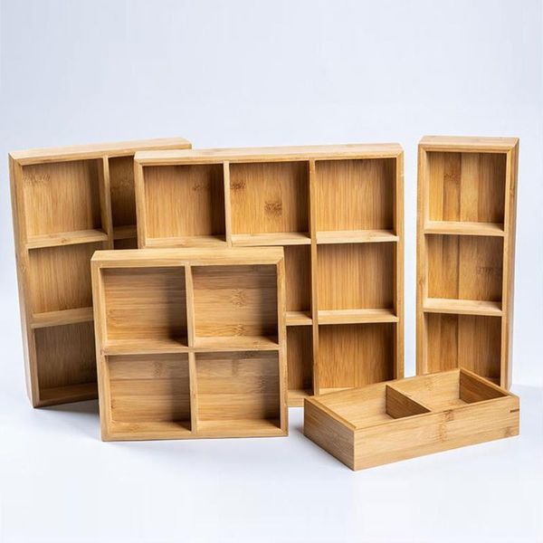 

storage bottles & jars bamboo organizer for fruit candy snack living room household holder tray bedroom