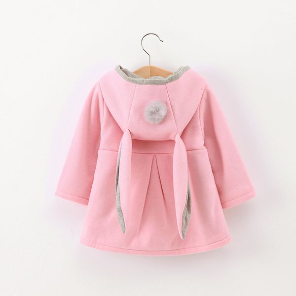 

new spring autumn baby girls windbreaker coat babys kids rabbit hooded outwear baby kids coats jacket girl clothing lj200821, Blue;gray
