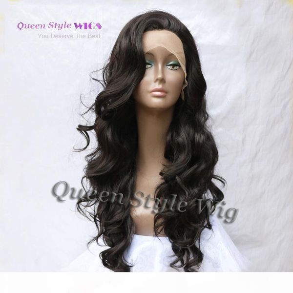 

premium luxury natural long bodywave hair lace wig synthetic lace front wigs for african american black or white women
