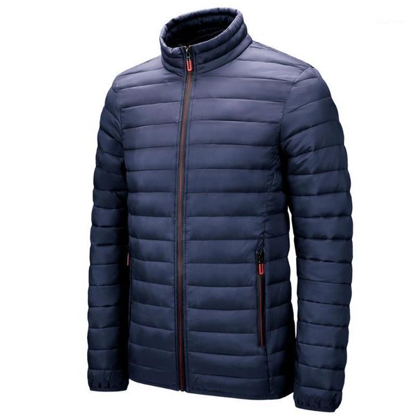 

men's simple light warm casual cotton clothes coats warm thick jackets padded casual parkas men cotton overcoats1, Black