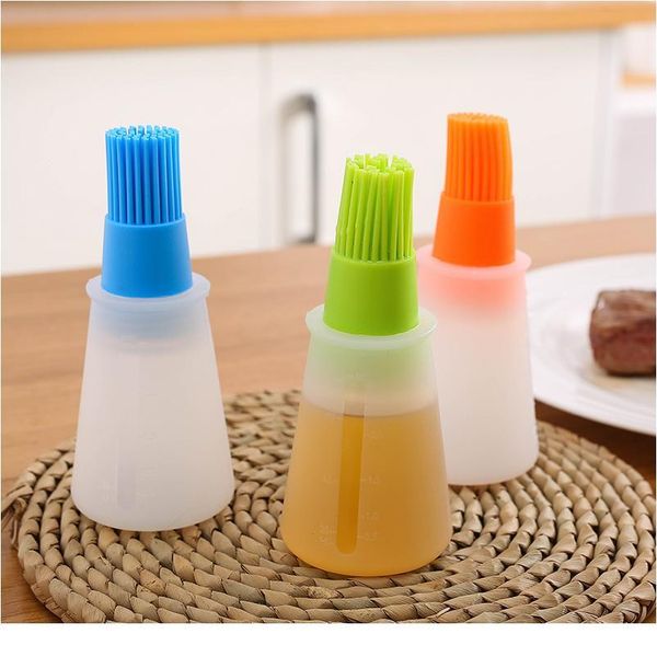 

baking oil brush sile oil bottle with cap barbecue brush with scale sauce butter brush kitchen cooking a qylabl