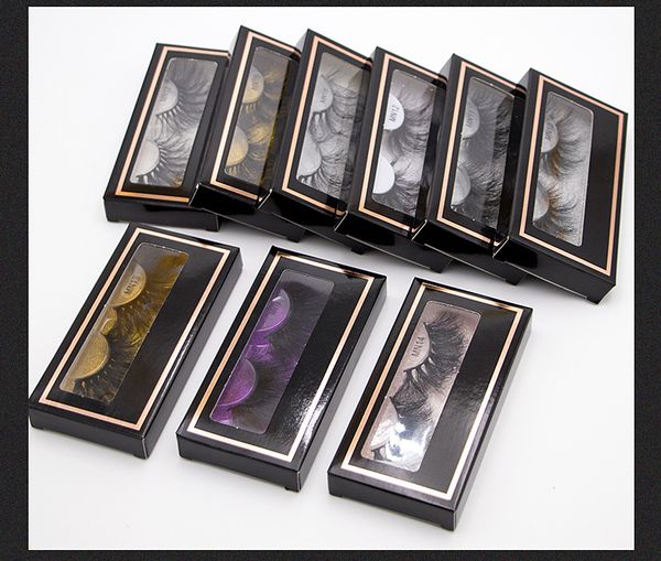 

25~28mm mink hair false eyelashes thick long eye lashes extension kit mn10