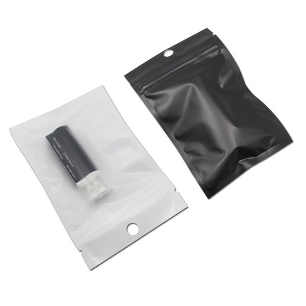 

100pcs lot matte clear white black plastic zip lock self sealing packaging bag electronic component accessories party pouch bag h wmtayd