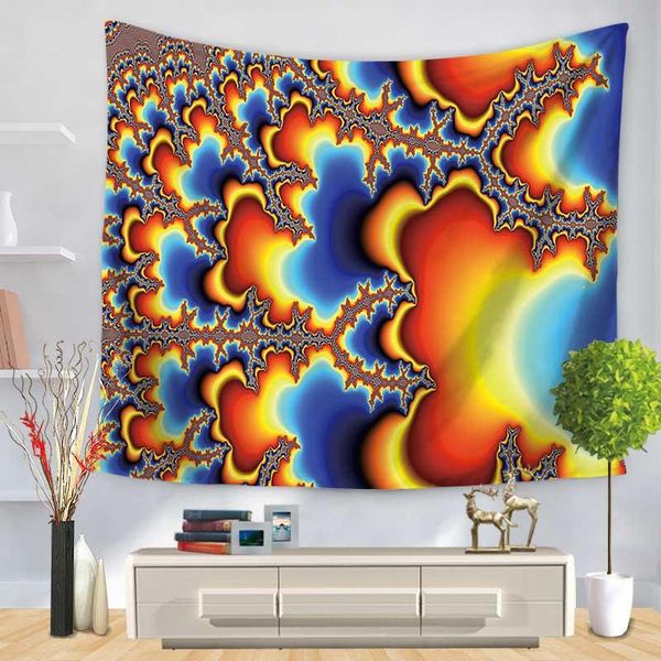 

geometric pattern tapestry wall tapestries psychedelic abstract painting art wall hanging cloth rectangle home decorations wmtgdz