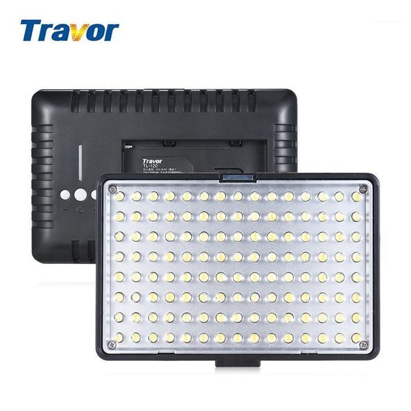 

flash heads travor tl-120 professional dimmable led video light pography fill cri 85+ w/2 color filters for dslr1
