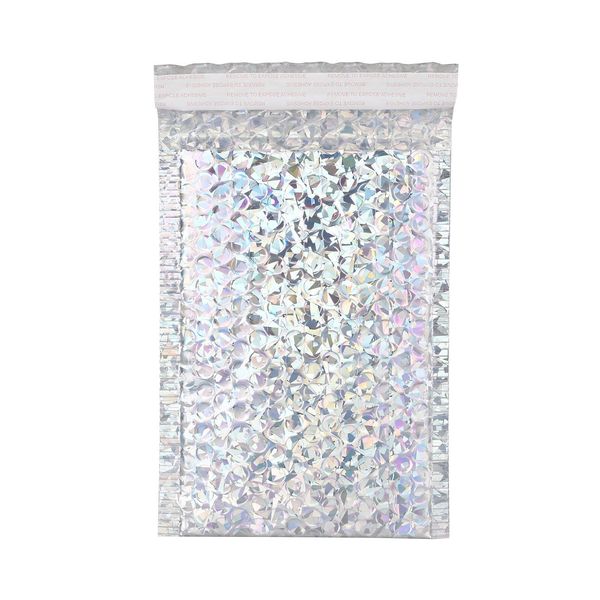 

50pcs bubble mailers laser silver mailing envelope bag lined poly mailer self seal aluminizer mailers bubble envelopes bag h bbyusk
