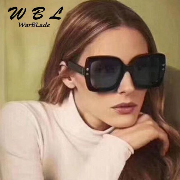 

sunglasses warblade 2021 women sun glasses flat goggles mens square fashion rivet black eyewear, White;black