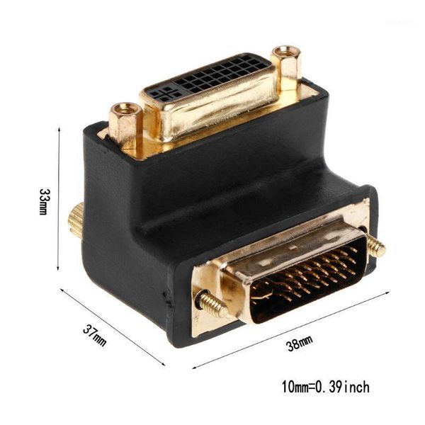 

90 degree right angled dvi 24+5 d dvi-d digital dual link male-female extension adapter for hdtv lcd monitor extension adapter1