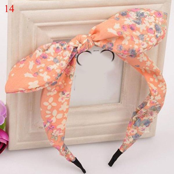 

women cloth fabric floral dot striped headband makeup wash face non-slip hair accessories rabbit ears hair hoop bowknot headband q bbyaho
