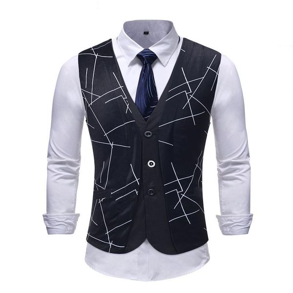 

casual fashion men vests slim fit soft creative striped latest coat design vest gifts erkekler yelekler winter jacket men ec50mj, Black;white