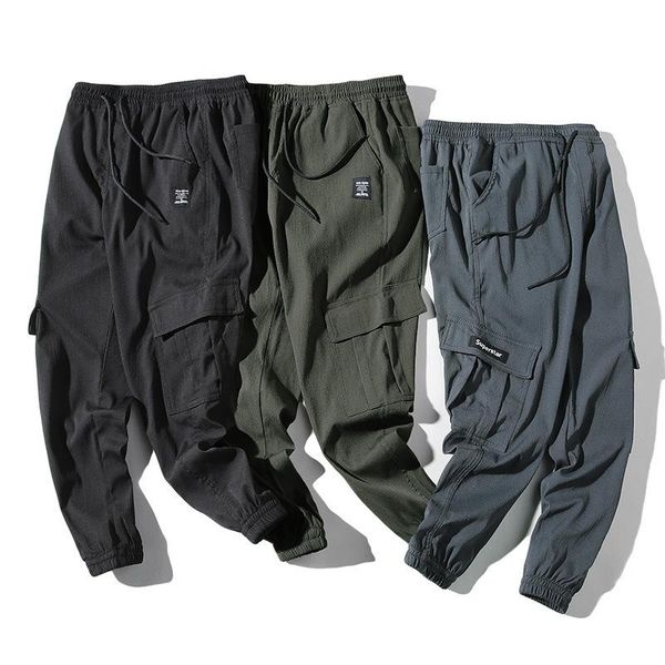 

men 2020 streetwear jogger pant trousers gyms fitness casual joggers sweatpants men pants, Black