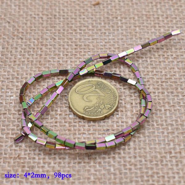 

8mm 48pcs/lot shining matte colour natural stone hematite beads rectangle square shape beads for jewelry making diy bracelet wmttwi