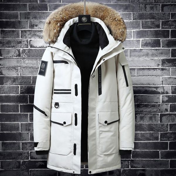 

men's down & parkas the winter 2021 male money outdoor equipment in jacket long big yards thickening heavy hair coat, Black